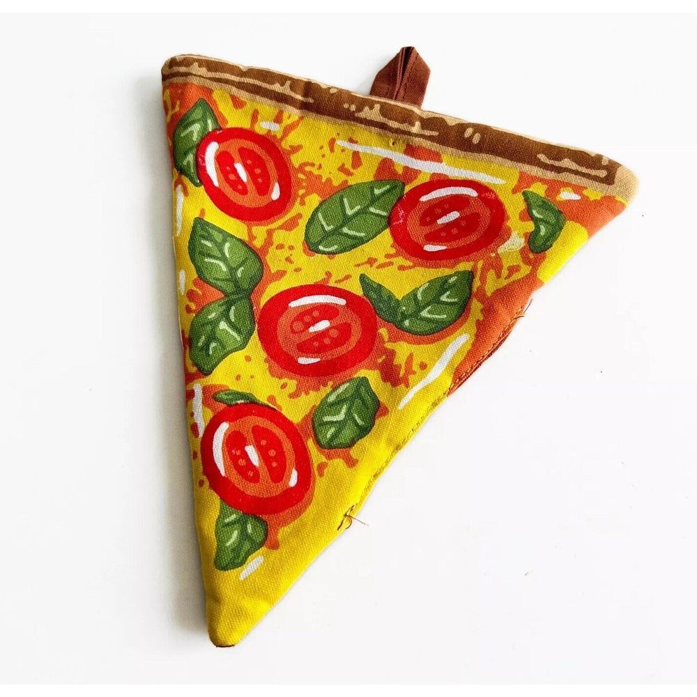 Vintage 80s Cotton Pizza‎ Pot Holder